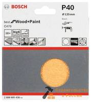 Диск шлифовальный BOSCH 10, 125мм, К40, дерево, 10шт