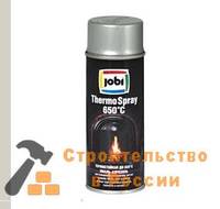 Эмаль аэрозольная JOBI, черная,термостойкая 650С, 400мл