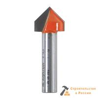 Фреза пазовая галтельная с V-образным наконечником Кратон PROFESSIONAL 9,5х13,0 мм, хв.8 мм