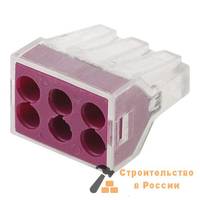 Клемма СМК 106, 6 отверстий, 1.0-2.5мм2, 4 шт