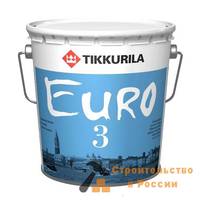 Краска ВД TIKKURILA ЕВРО-3, латекс, глубокомат, 9л