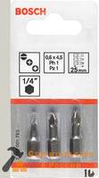Набор бит BOSCH PH1/2/3, TIN, 25мм, 3шт