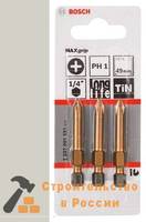 Набор бит BOSCH PH1, TIN, 49мм, 3шт