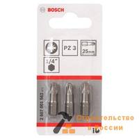 Набор бит BOSCH PZ3, XH, 25мм, 3шт