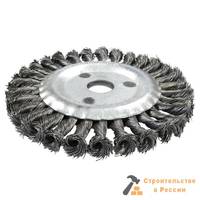Щетка для УШМ дисковая усиленная Кратон O200 х 22,2 мм