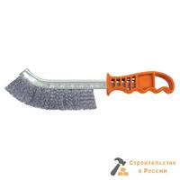 Щетка стальная с пластиковой ручкой усиленная Кратон