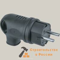 Вилка Navigator 61 367 NCA-PLR01-16A-E-IP44-BL угловая с/з каучук черная