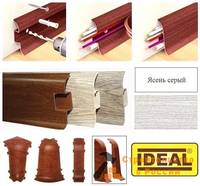 Заглушка левая и правая Ideal Ясень серый